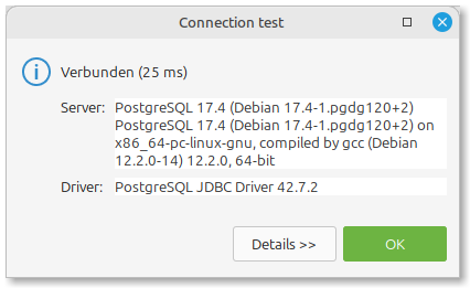 Verbindungstest erfolgreich